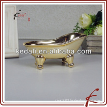 Hot Selling Ceramic Bathroom Accessory Of Golden Soap Dish